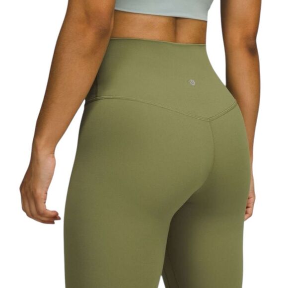 Lululemon Women's Pull-On Align High-Rise 25" Crop Leggings Bronze Green Size 4 - Picture 4 of 12